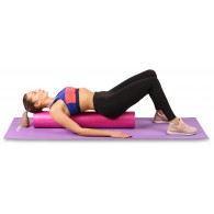 Ролик массажный для йоги INDIGO Foam roll IN045 30*15 см Розовый